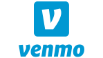 Logo for Venmo, secure payment processing platform